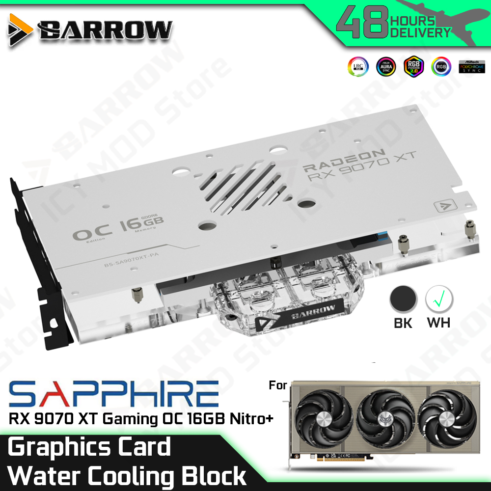 Rx 9070 Xt - Barrow Grafik Kartı Su Soğutma Bloğu