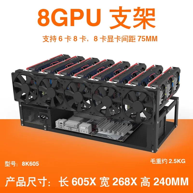 Gpu Mining Rig Frame 8 Gpu - JMZ Grafik Kartı Standı Açık Hava