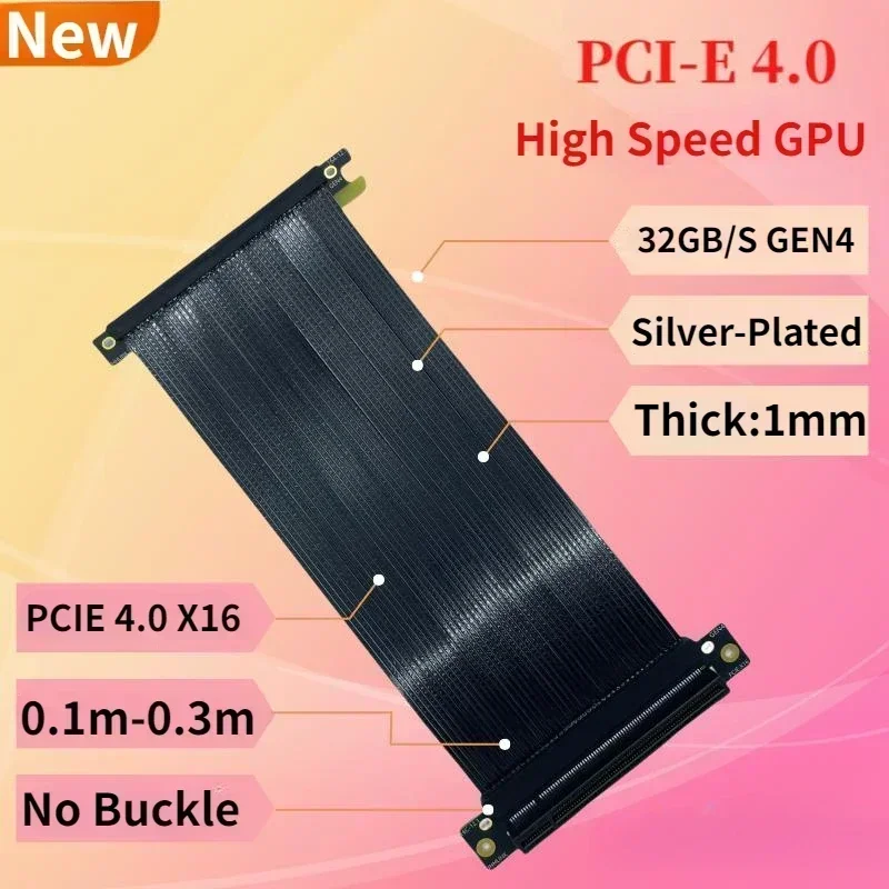 Gümüş Kaplama Tek Ters 16x Ekr - Itx Gpu Riser Pcie 4.0 16X incelemesi ve fiyatı