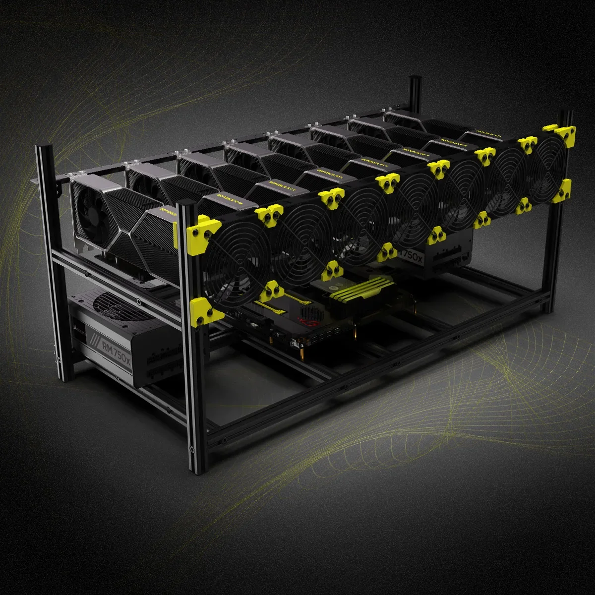 1 adet 8 GPU Grafik Kartı Alüm - Gpu Mining Rig Frame 8 Gpu incelemesi ve fiyatı