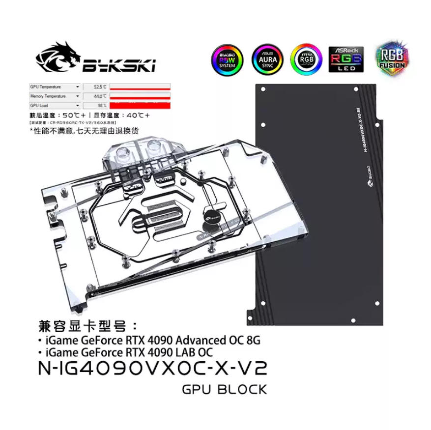 Bykski N-IG4090VXOC-X-V2 Renkl - Rtx 4090 Water Block incelemesi ve fiyatı